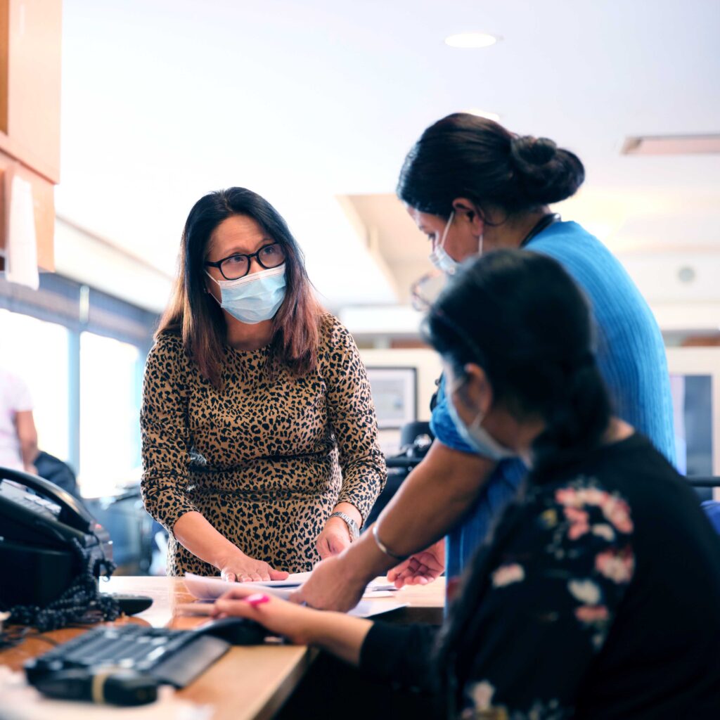 Extendicare nursing team working at their station